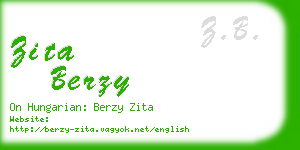 zita berzy business card